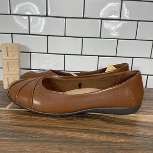 Earth Spirit Holi Womens Sz 11 Shoes Tan Slip On Casual Comfort Ballet Flat NEW